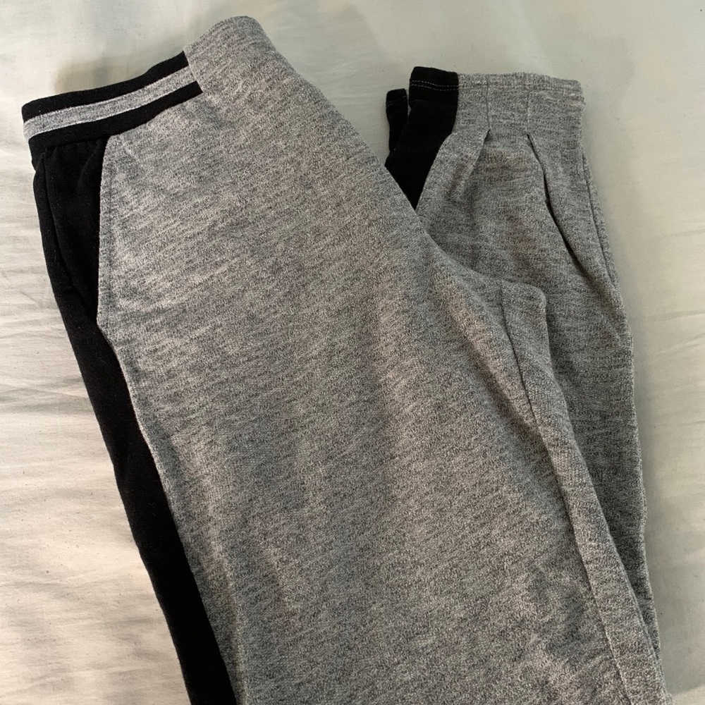Fitted grey & black joggers